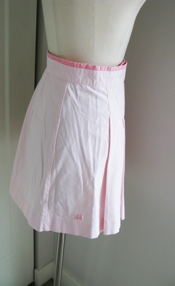 1970's Vintage  TAIL Wrap  Tennis Skirt   // Pale… - image 4