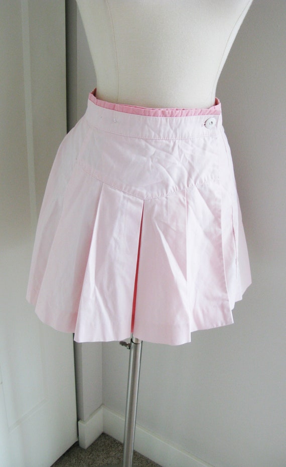 1970's Vintage  TAIL Wrap  Tennis Skirt   // Pale… - image 1