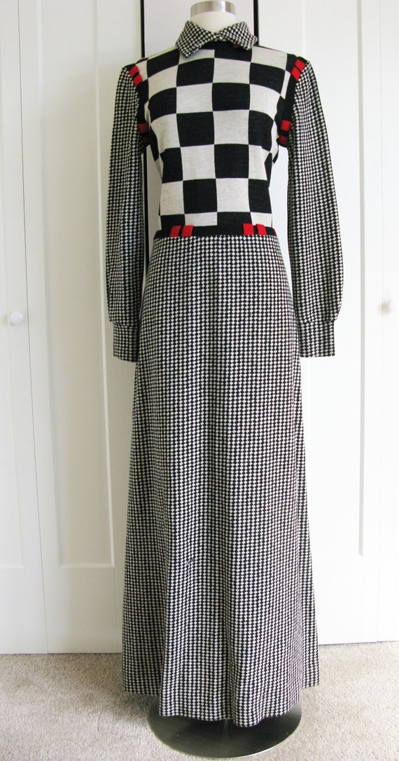 RUDI GERNREICH Dress /Vintage  60's Black White an