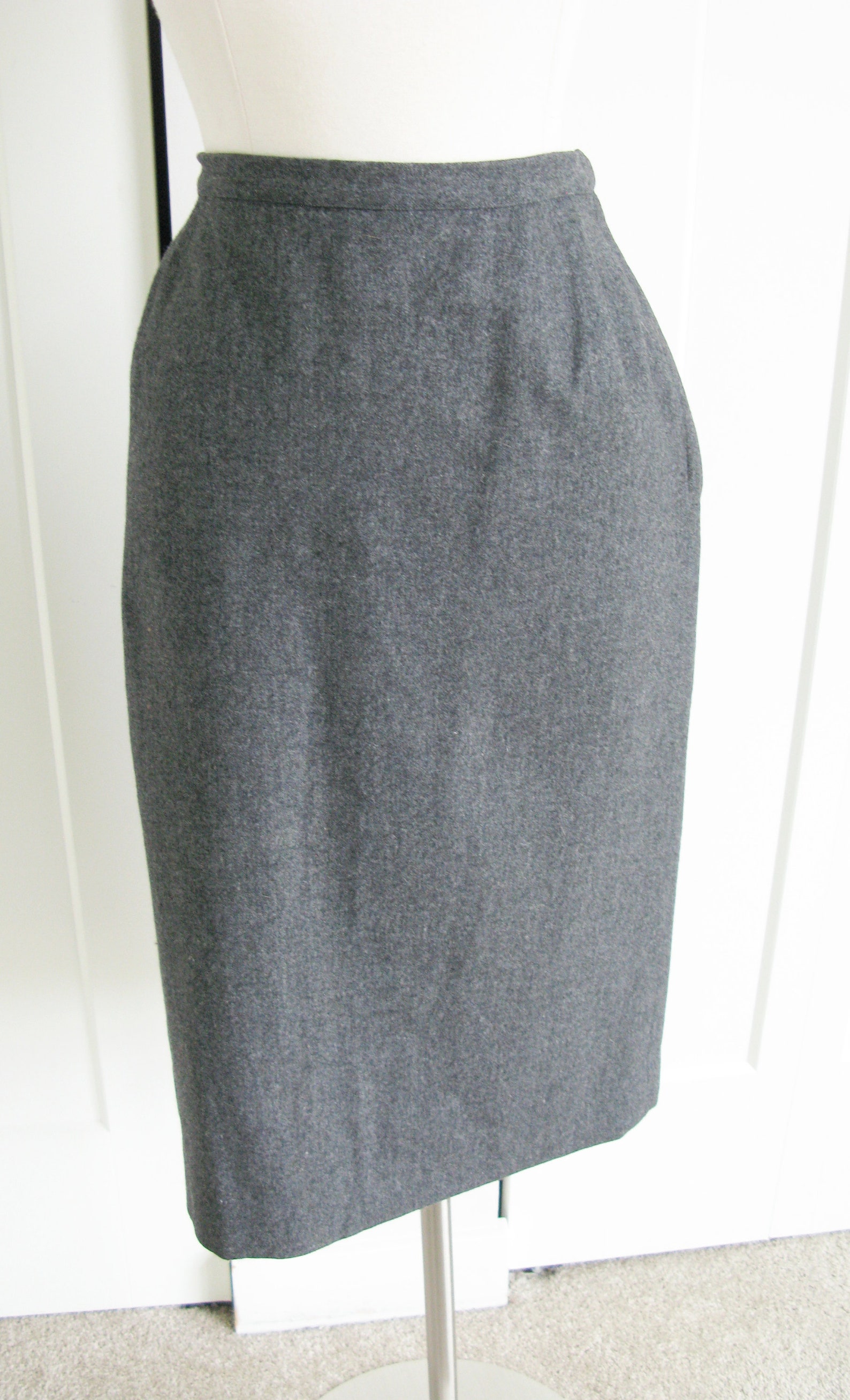 60’s Purple Knit Stretch Pencil Skirt