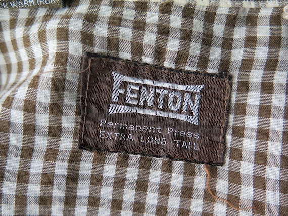 WESTERN Vintage  Shirt // Brown and   White  Chec… - image 6