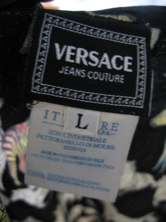Vintage 90s Black White Geometric Zebra Print Wrap Blouse 12 14 M
