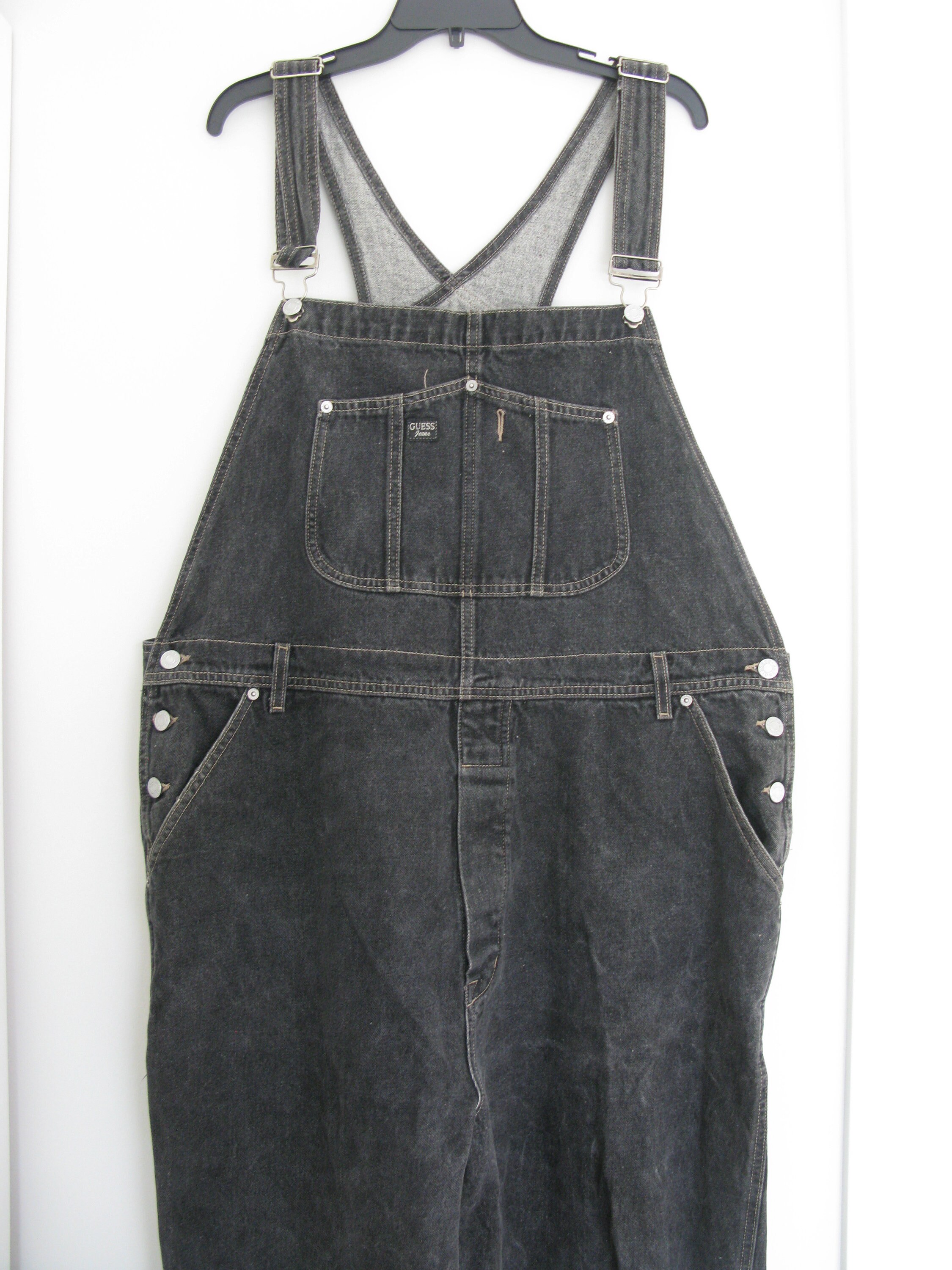 Guess black and white hotsell overalls
