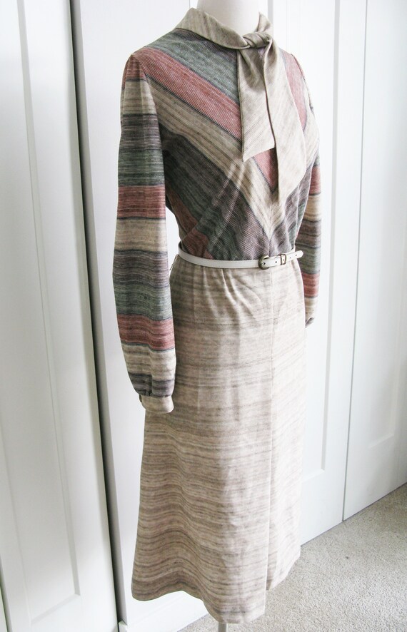 1960's Dress // KAY WINDSOR A-Line Striped Dress … - image 3