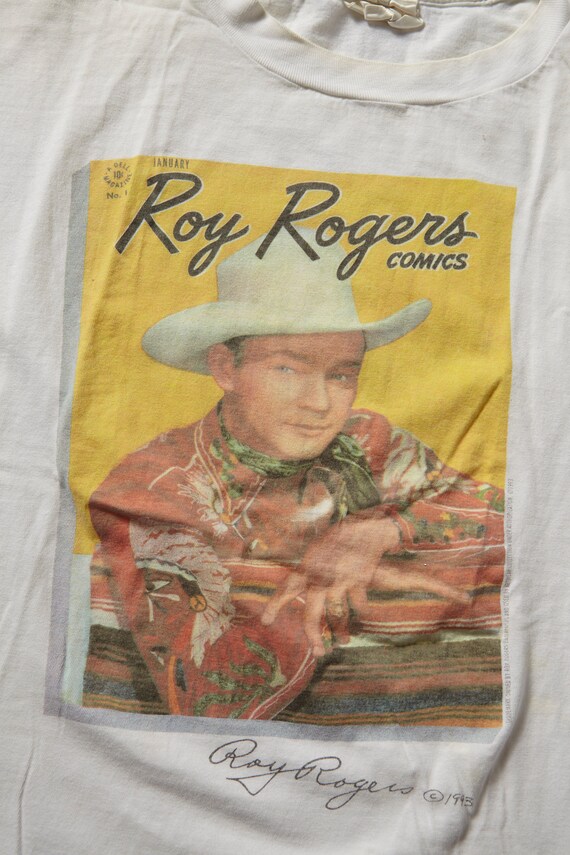 ROY ROGERS Comics Signature T-Shirt Vintage 1993