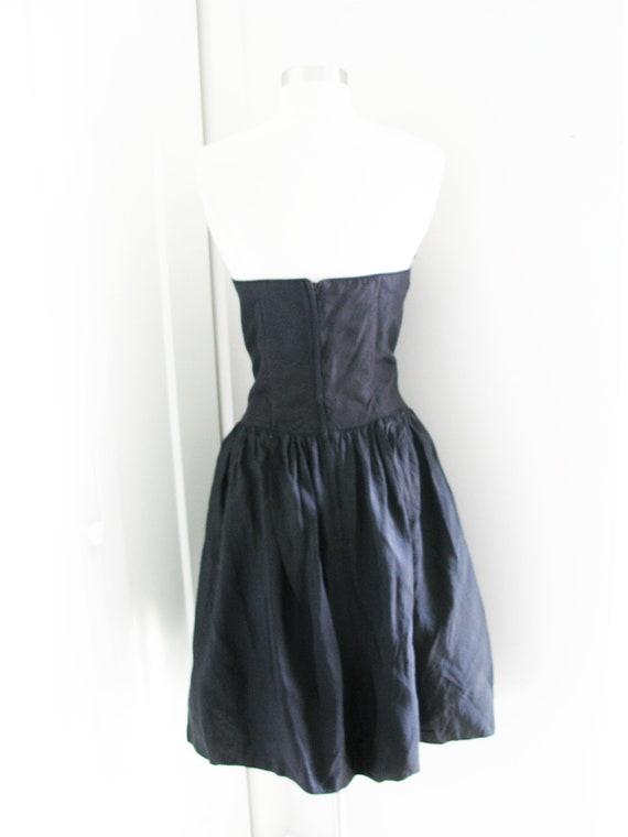 GUNNE SAX Dress 1980's Black With Floral  Sequins… - image 5
