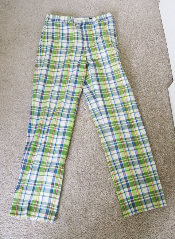 Vintage J. Crew Men's Pants //Madras Plaid Chino F