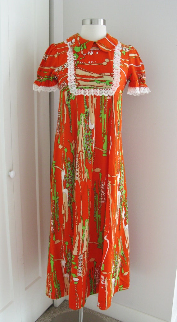 Vintage 1970's Granny - Prairie   Dress // 70's M… - image 1