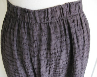 90's CP SHADES  Skirt // Vintage Brown Jacquard Pull On Maxi  Skirt // Size Large