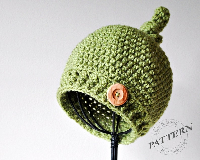 CROCHET PATTERN Top Knot Beanie Crochet Knot Hat Pattern Etsy
