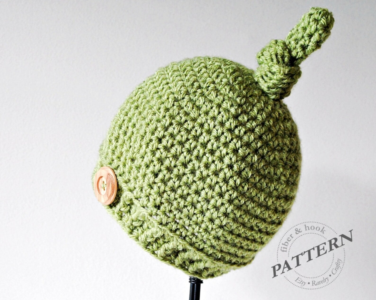 CROCHET PATTERN Top Knot Beanie Crochet Knot Hat Pattern Etsy