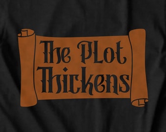 Plot Thickens T shirt | Free Shipping | tops and tees | Cool t shirts | Gifts for college student |  gifts for him graduates | movie goer