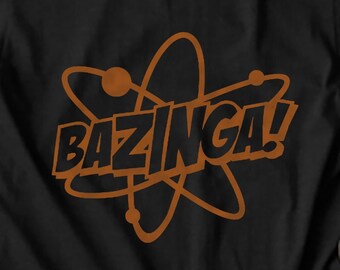 Bazinga T-shirt | Free Shipping Plus size Clothing Scientist Gift Retro Tee Geeky Shirt Nerdy Shirt cool shirts hipster science