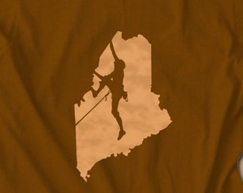 Maine Rock Climbing T-Shirt | Free Shipping | Mountain Climbing T-shirt | Bouldering T shirt | Rock Climbing | Black Friday | xmas sale