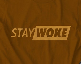 Stay Woke Now T shirt tops en T-shirts t-shirts afrocentrisch| Gratis verzending