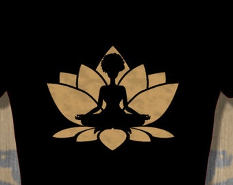 Afrocentric Yoga T shirt | Free Shipping | Natural Hair T-Shirt | tops and tees | yoga clothing | custom tees | Black Friday | xmas sale