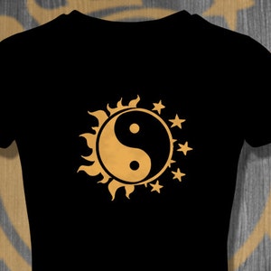 Sun Moon and the Stars Celestial T-shirt| Free Shipping afbeelding 1