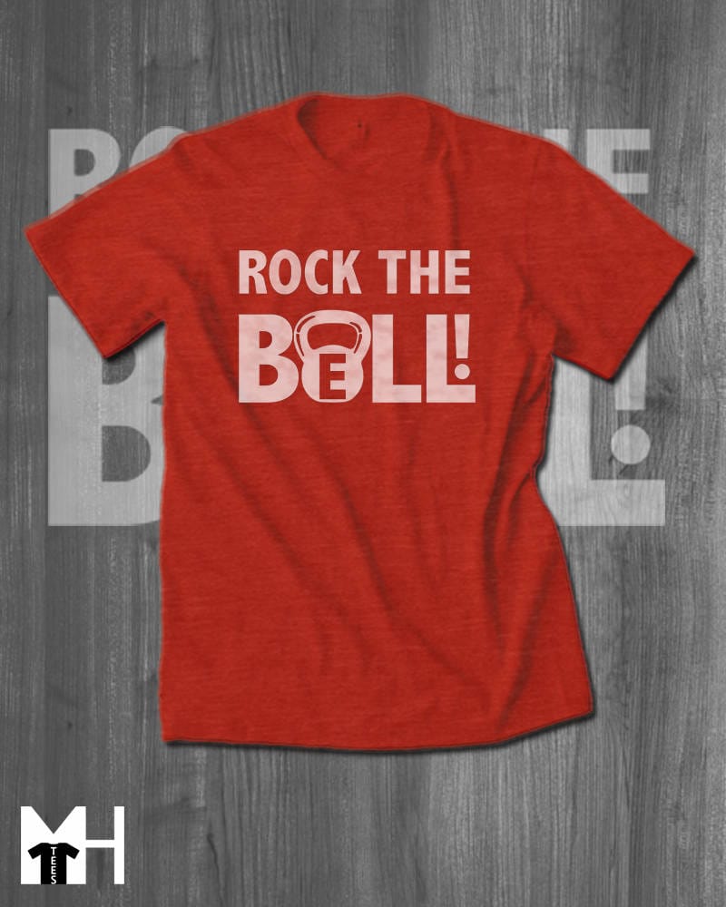 Rock the Bell Exercise Tshirt Gym T shirt fitness Gift health fitness kettlebell tee fait à la