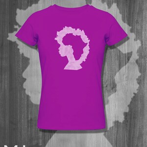 Afro Natural Hair T shirt Free Shipping tops and tees t-shirts afrocentric t shirts valentines day present gift for her image 2