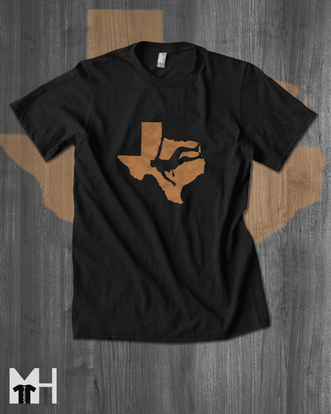 Texas Rock Climbing Bouldering T-shirt Free Shipping My - Etsy