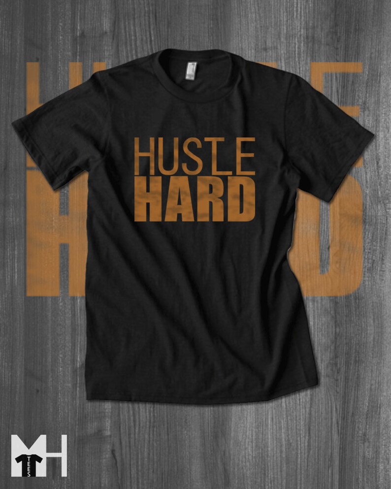 HUSTLE HARD Motivational Tee Hustle shirt Inspirational Tshirt Girl Boss Shirt Work Out Shirts Entrepreneur Shirt Girl Boss Gift black pride image 3