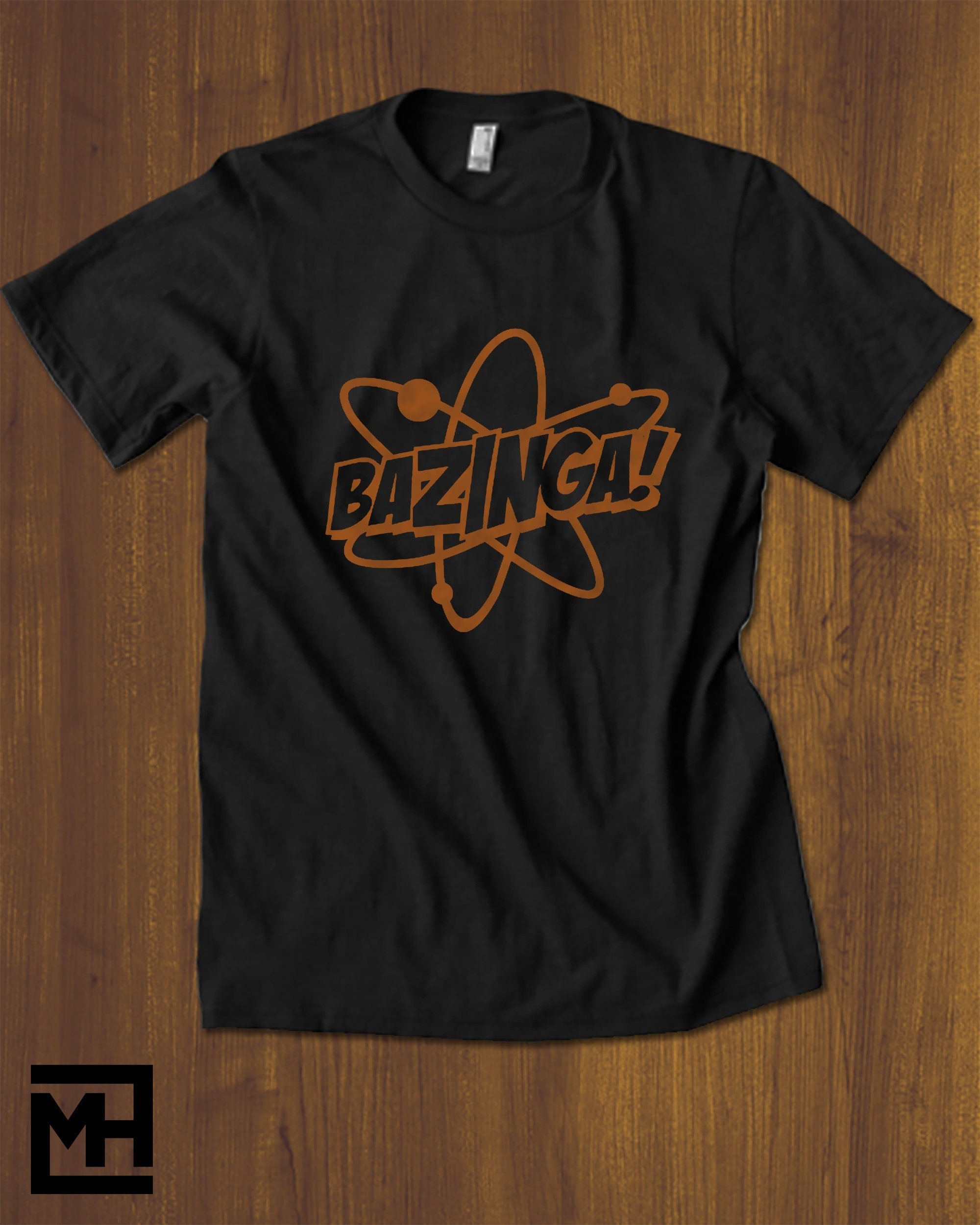 Bazinga T shirt Free Shipping Plus Size Clothing Scientist Gift Retro Tee Geeky Shirt Nerdy Shirt Cool Shirts Hipster Science Etsy