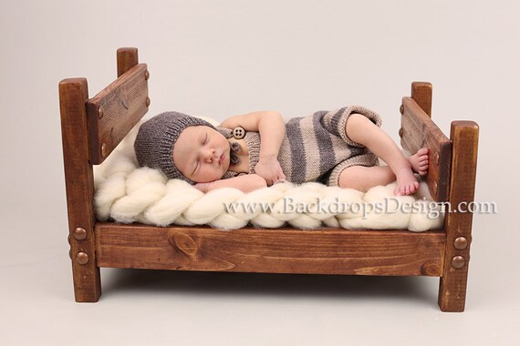 newborn baby wooden bed
