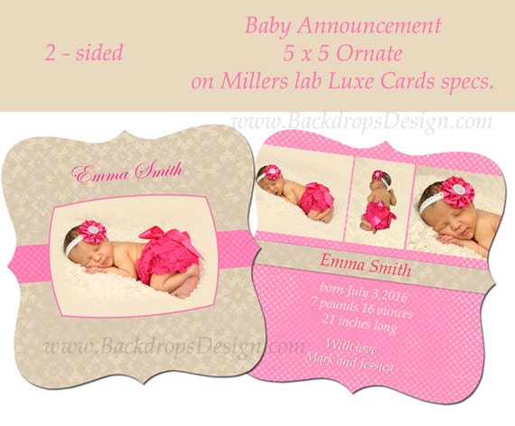 Free Printable Baby Girl Birth Announcements