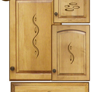 Calcomanías del gabinete de cocina Tema de las olas | Etsy