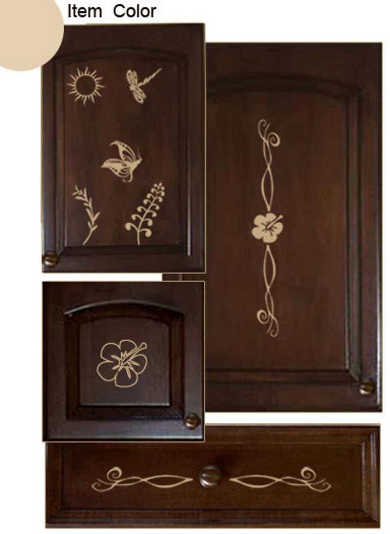 Kitchen Cabinet Decals - Nature Theme - Etsy