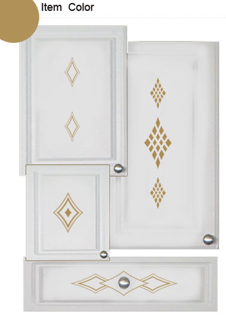 Kitchen Cabinet Decals - Diamond Theme - Etsy