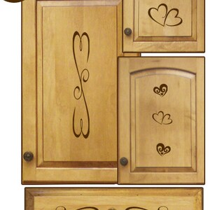 Kitchen Cabinet Decals - Hearts Theme - Etsy