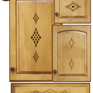 Kitchen Cabinet Decals - Diamond Theme