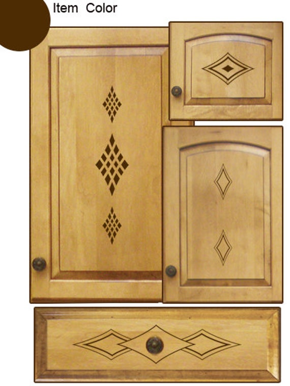 Kitchen Cabinet Decals Diamond Theme Etsy UK