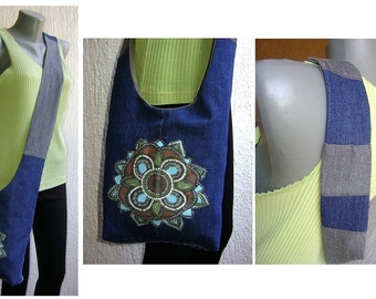 Mandala reversible shoulder bag