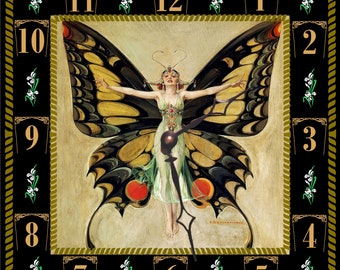 WC099 - The Flapper Wall Clock - Sizes 8" x 8", 10" x 10", 12" x 12"