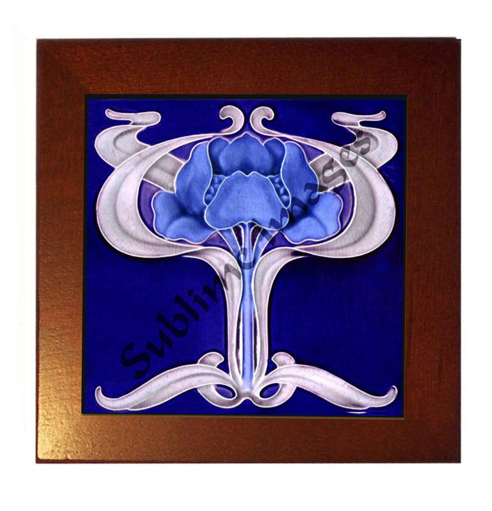 AN076 Gloss Ceramic Tile Vintage Art Nouveau Reproduction Etsy