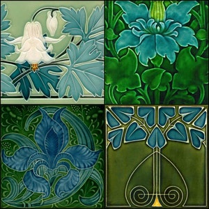 CO006 - A set of four Art Nouveau Reproduction Hardboard Coasters.