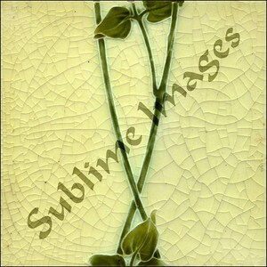 FP003 - Set of 5 Art Nouveau Ceramic Tiles (Reproductions) - Various Sizes.