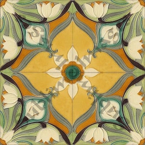 AN106 - Art Nouveau Reproduction Tile (4 pieces) - Various Sizes