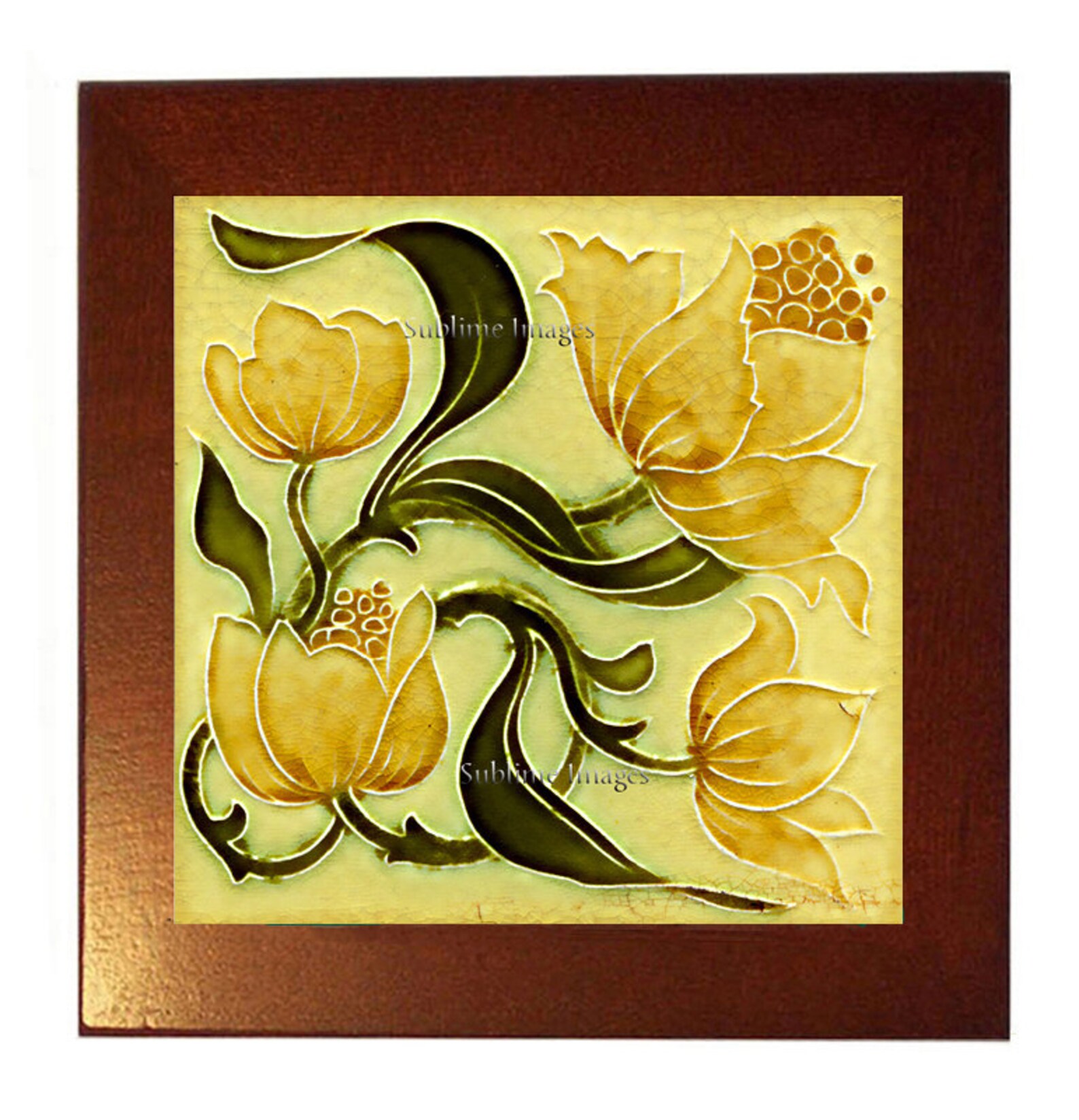 AN017 Gloss Ceramic or Glass Tile Art Nouveau Reproduction Etsy