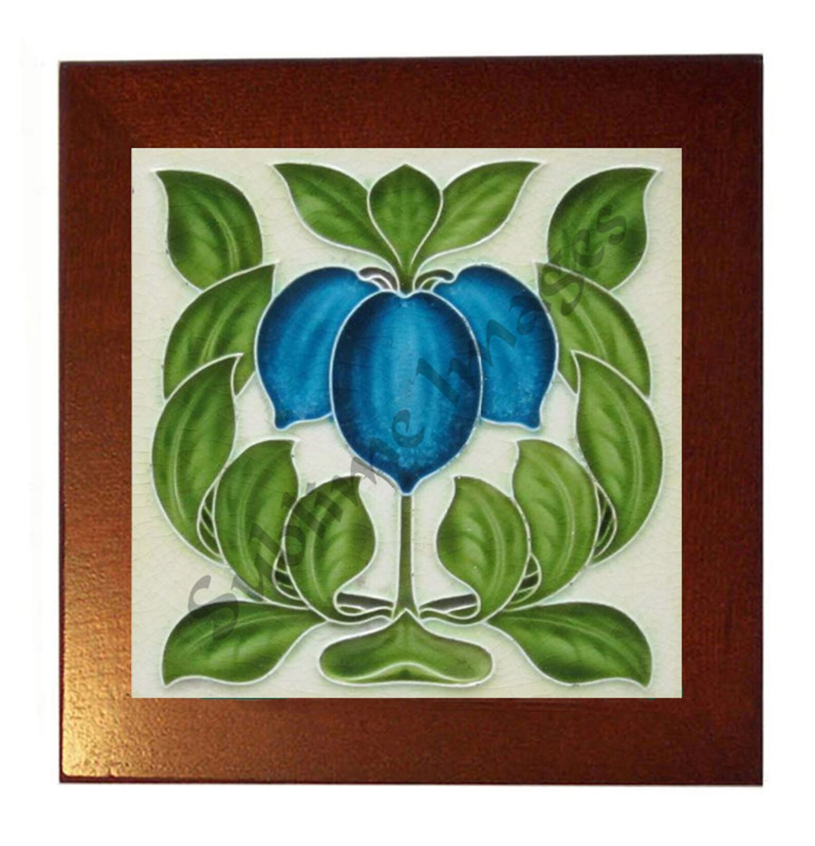 AN063 Gloss Ceramic or Glass Tile Art Nouveau Reproduction Etsy