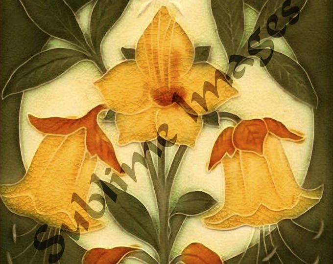 AN077 Gloss Ceramic Tile Vintage Art Nouveau Reproduction Tile Various