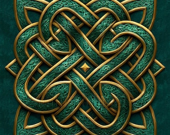 CK001 -  Gloss Ceramic Tile or Aluminium Desk Top Easel - Celtic Knot Tile - Various Sizes