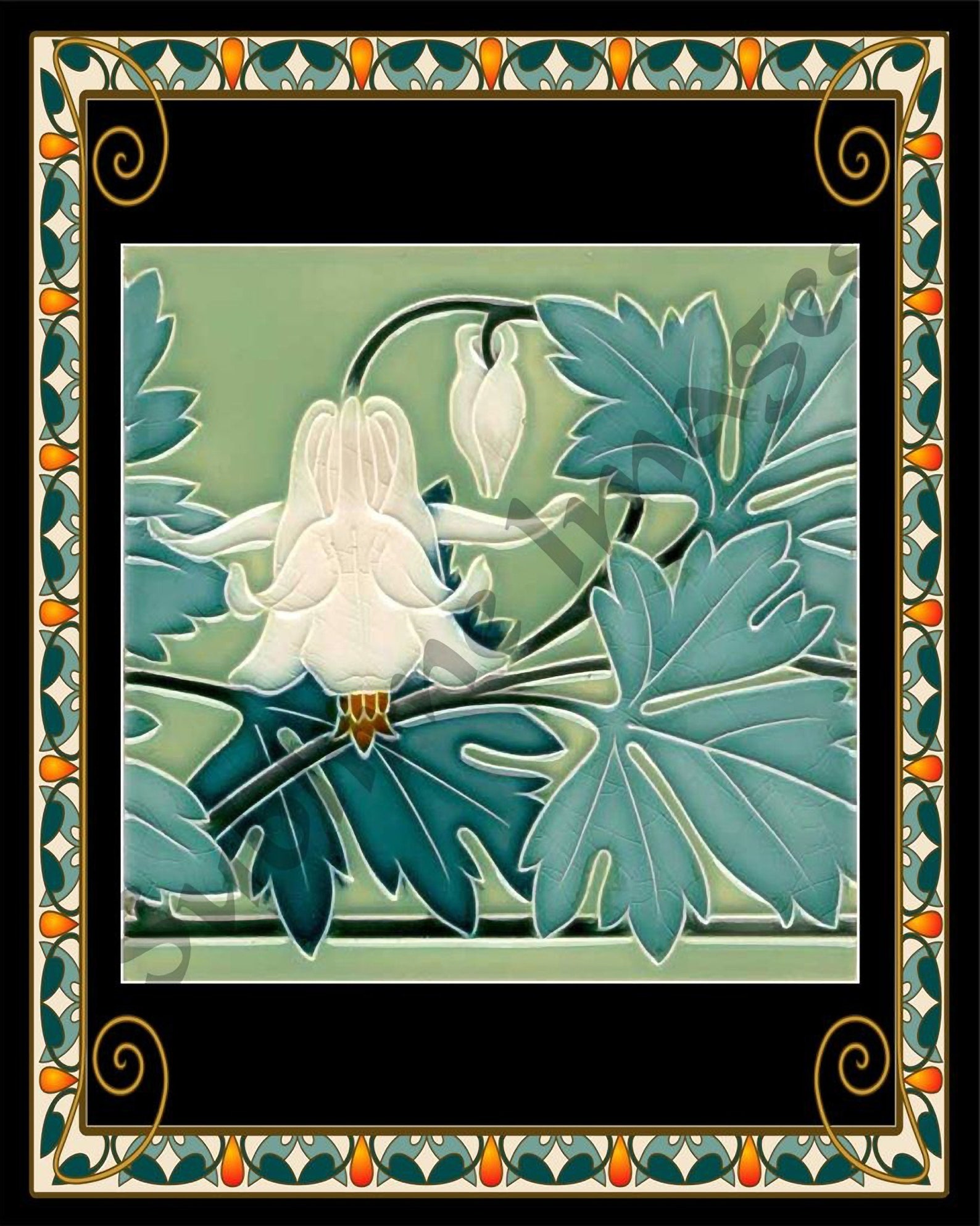 PL028 Art Nouveau Wall Plaque or Ceramic Tile 8 X Etsy