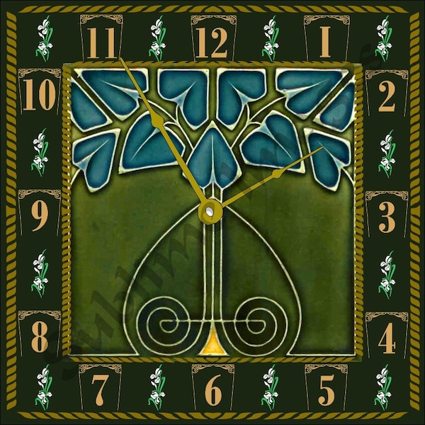 WC034 - Art Nouveau Wall Clock.