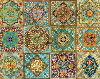 Moroccan Tile Backsplash: 12-Tile Set, Various Sizes & Finishes
