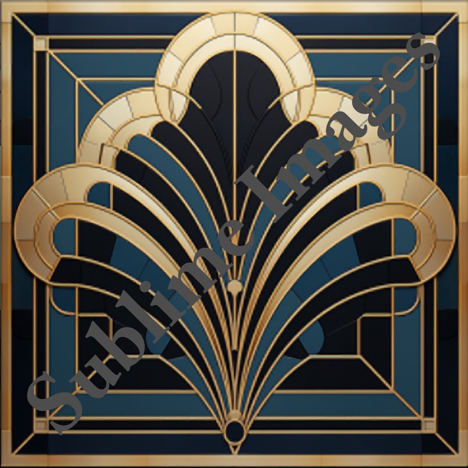 AD007 - Art Deco Ceramic Tile - Various Sizes