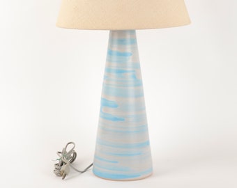 Marshall Studios Lamp Martz #277 Sky Blue & White Swirl