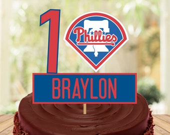 Philadelphia Phillies Cake Topper and Centerpiece, Phillies Digital Cake Topper, Birthday Decor, Printable Centerpiece, Party Ideas